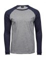 Baseball T-shirt Lange mouw Tee Jays 5072 Heather-Navy